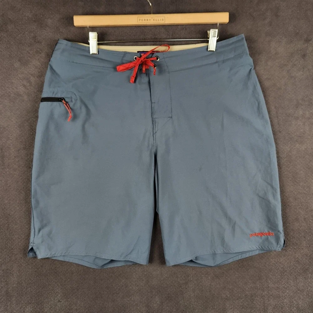 Patagonia Stretch Planing‎ Board Shorts Mens 34 Dolomite Blue 9in Inseam 86611